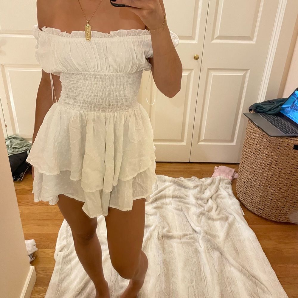 ringed polly romper